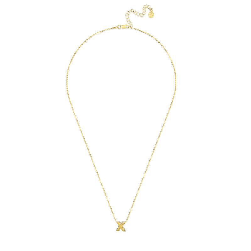 Mosuo Jewellery Diamant Buchstaben Halskette “X”- Vermeil Kostenloser Versand