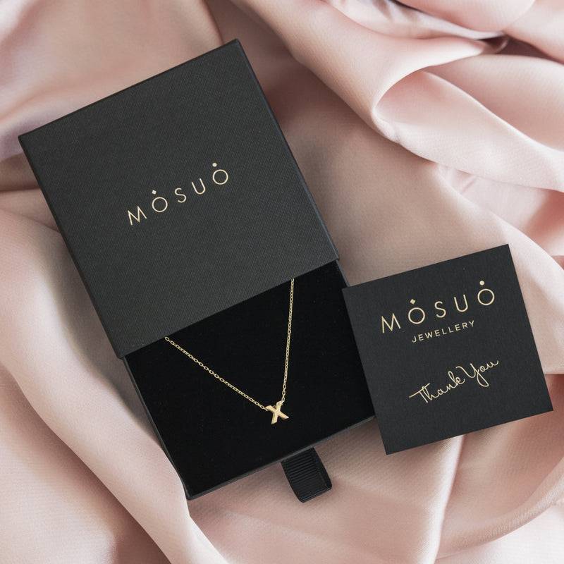 Mosuo Jewellery Diamant Buchstaben Halskette “X”- Vermeil Kostenloser Versand