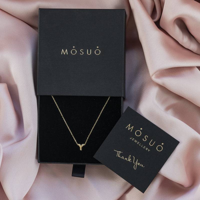 Mosuo Jewellery Diamant Buchstaben Halskette “Y”- Vermeil Limitierter Zeitrabatt