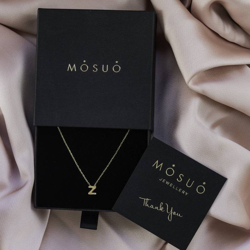 Mosuo Jewellery Diamant Buchstaben Halskette “Z”- Vermeil Fabrik Onlineshop