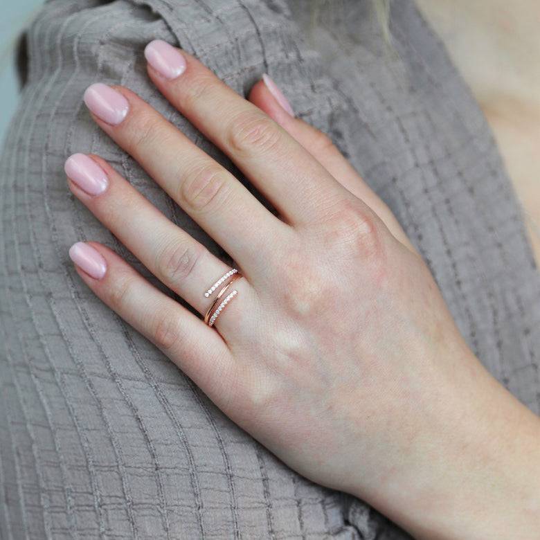 Nana Kay Echtgold Ring Passer Rosé Kauf eins, bekomm eins gratis