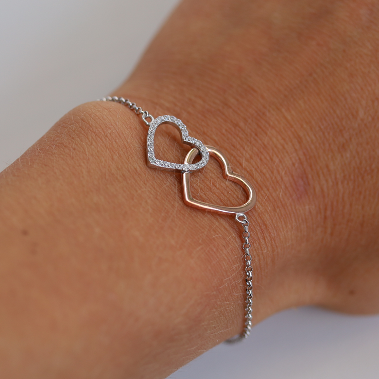 Nana Kay Double Happiness Armband Rosé im Angebot