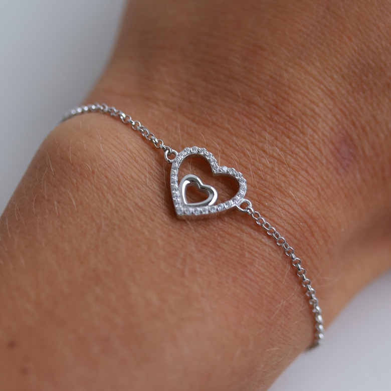 Nana Kay Double Happiness Armband Silber Günstiger Verkauf