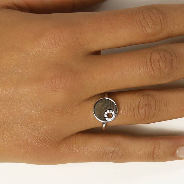Nana Kay Shiny Circles Ring Shell im Angebot