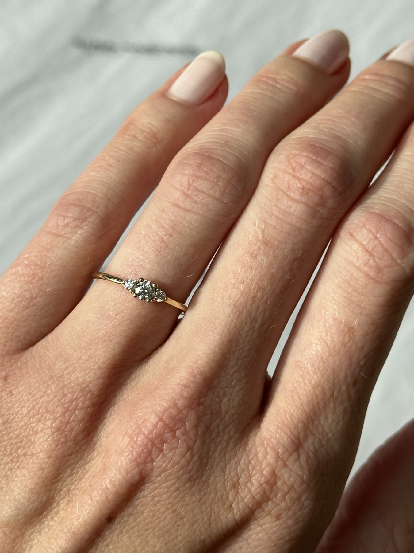 Nina Kastens Diamond 3-Stone-Ring Clearance-Verkauf