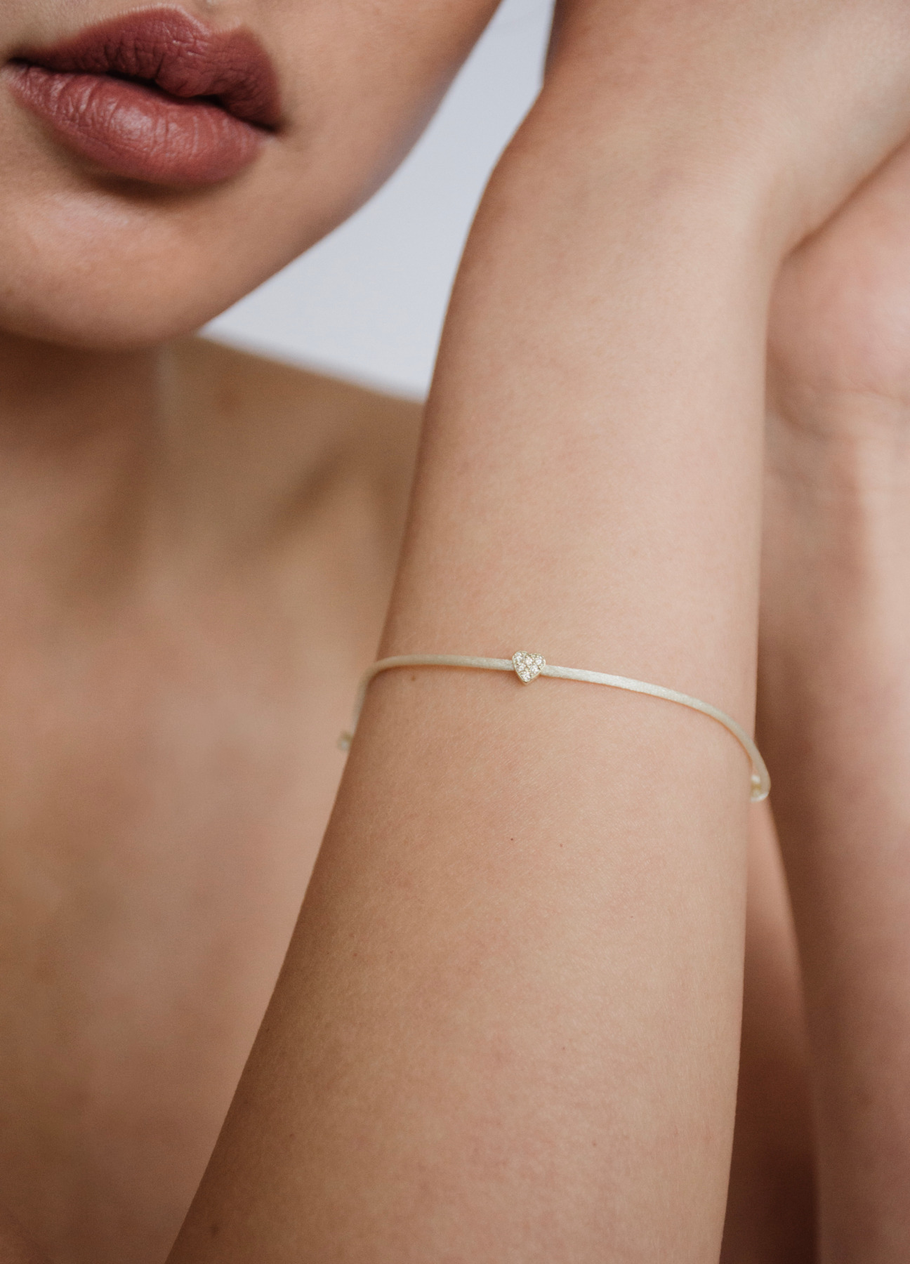 Nina Kastens Diamond Heart Bracelet White Neueste Mode