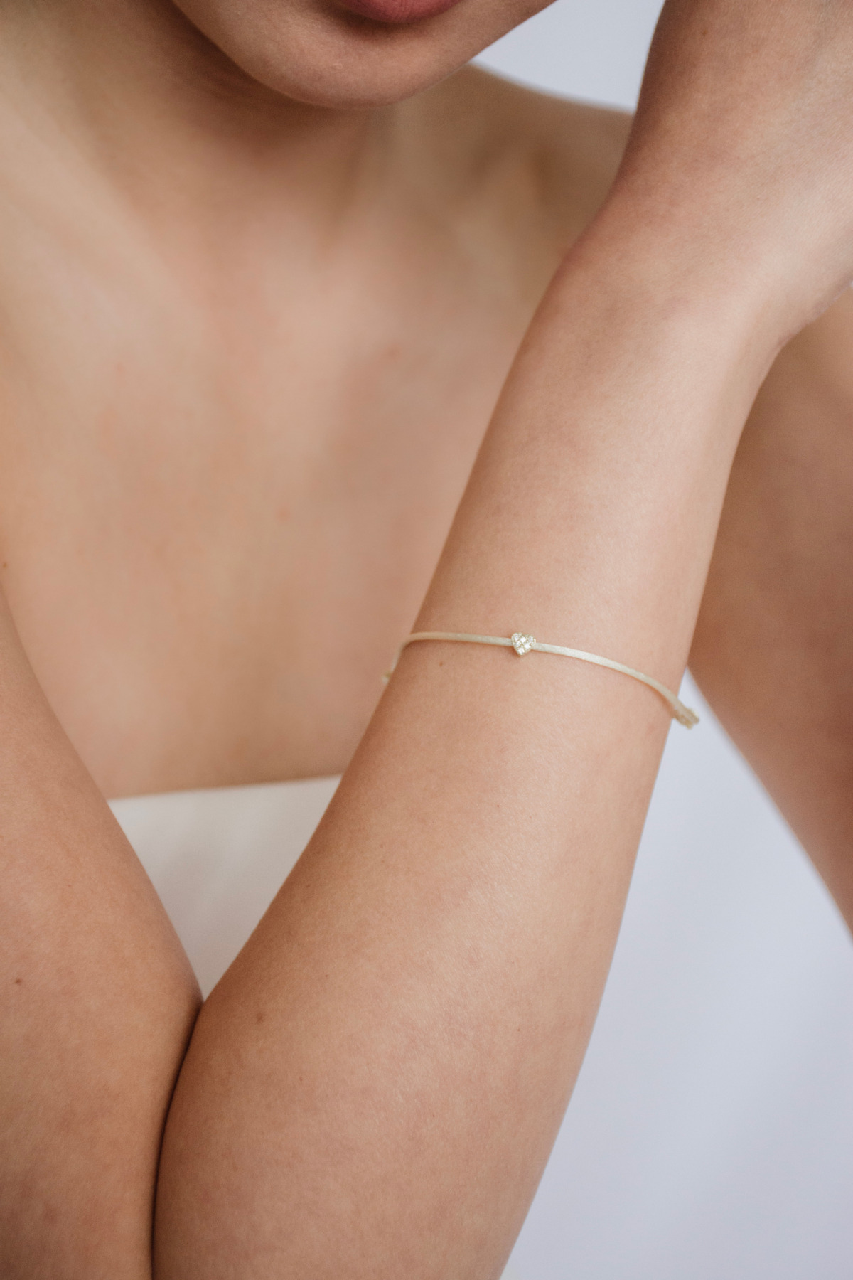 Nina Kastens Diamond Heart Bracelet White WG Zeitlich begrenztes Angebot