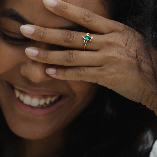 Paul Hewitt Turtle Ring Aquamarine Gold Bis zu 65% Rabatt