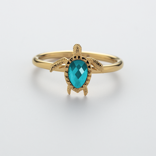 Paul Hewitt Turtle Ring Aquamarine Gold Bis zu 65% Rabatt