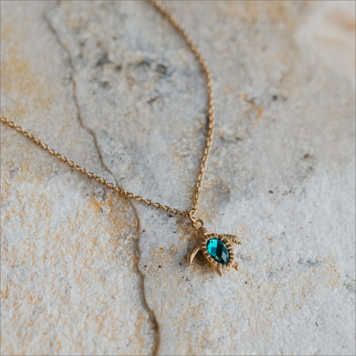 Paul Hewitt Turtle Mono Halskette Aquamarine Gold Sonderangebot der Fabrik