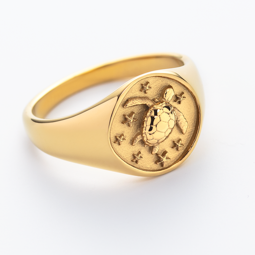 Paul Hewitt Turtle Signet Ring Gold Super Rabatt
