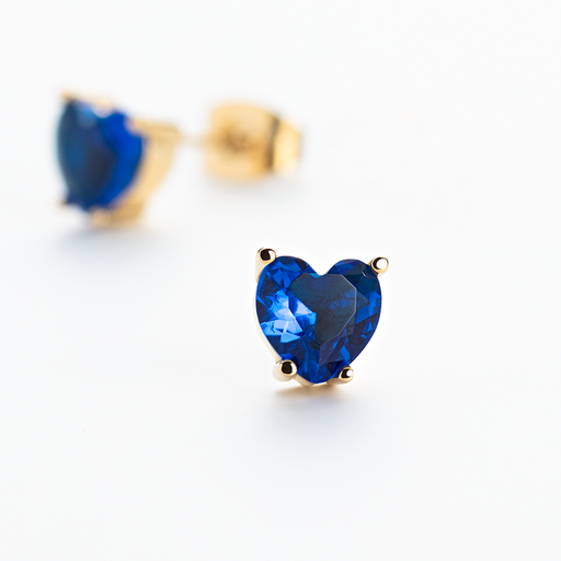 Paul Hewitt Blue Heart Ohrring Gold Kostenloser Versand international