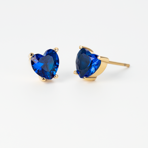 Paul Hewitt Blue Heart Ohrring Gold Kostenloser Versand international