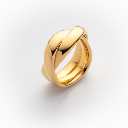 Paul Hewitt Waves Duo Ring Gold Im Verkauf