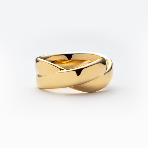 Paul Hewitt Waves Duo Ring Gold Im Verkauf