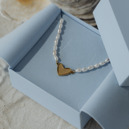 Paul Hewitt Engravable Heart Pearl Armkette Gold Angebote