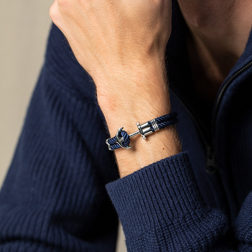 Paul Hewitt PHREP Armband Silber Marineblau Meist gekauft