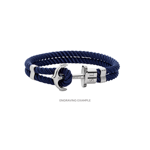 Paul Hewitt PHREP Armband Silber Marineblau Meist gekauft