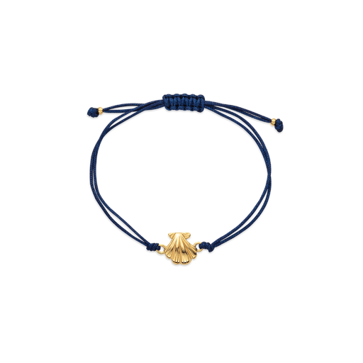 Paul Hewitt Scallop Blue Nylon Armkette Gold