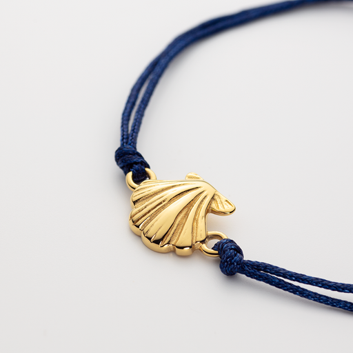 Paul Hewitt Scallop Blue Nylon Armkette Gold Fabrikpreis