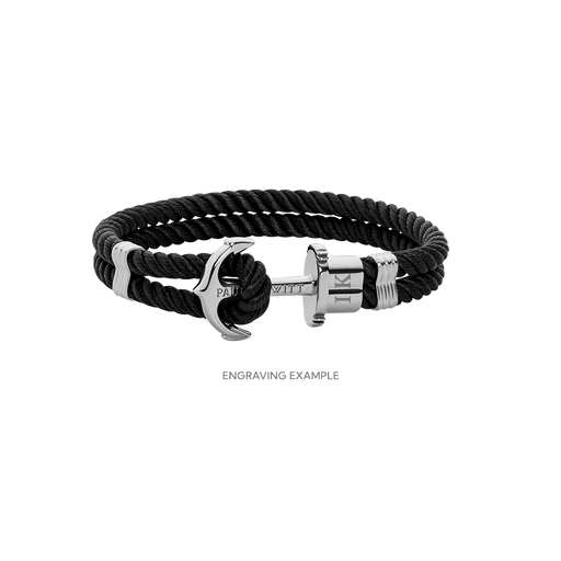 Paul Hewitt PHREP Armband Silber Schwarz Günstig kaufen