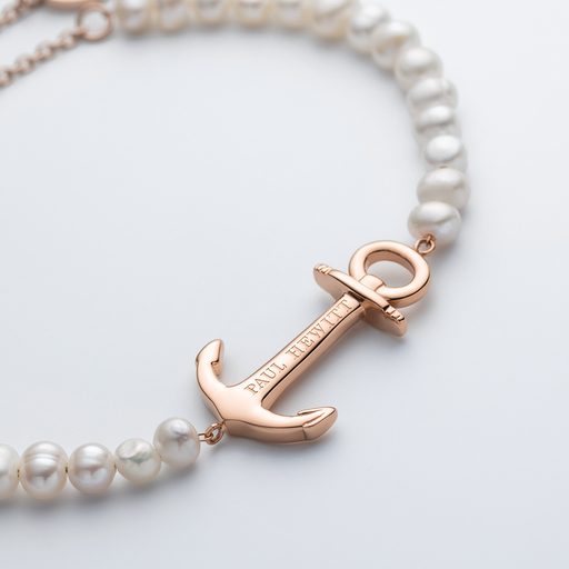 Paul Hewitt The Anchor Beads Armkette Roségold Pearl Großer Ausverkauf