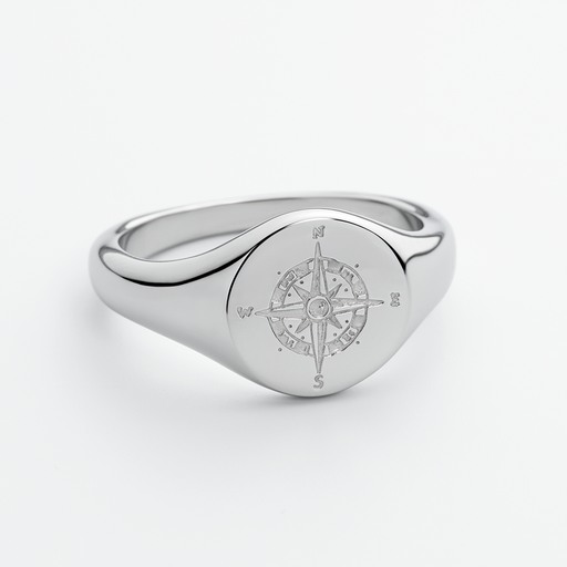 Paul Hewitt Men's Signet Ring Windrose Silber Neuheiten