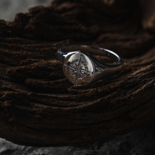 Paul Hewitt Men's Signet Ring Windrose Silber Neuheiten