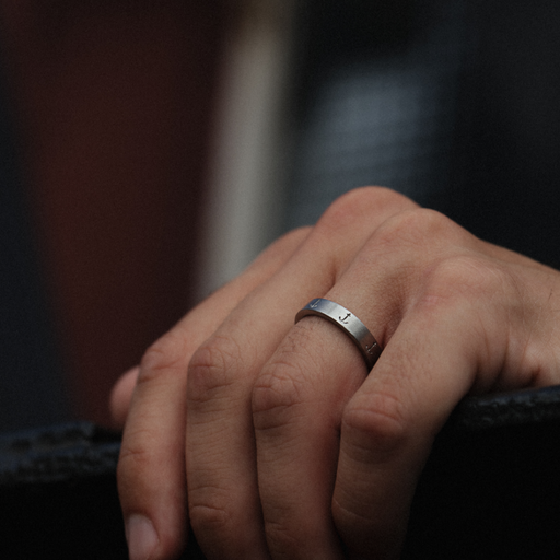 Paul Hewitt Men's Anchor Ring Silber Kauf eins, bekomm eins gratis