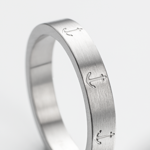 Paul Hewitt Men's Anchor Ring Silber Kauf eins, bekomm eins gratis
