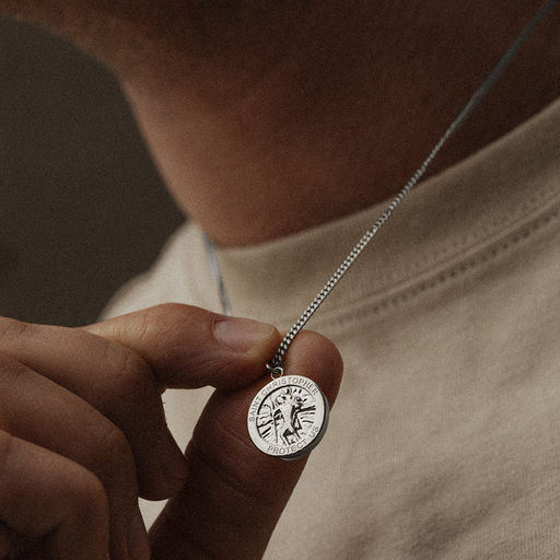Paul Hewitt Men's St. Christopher Halskette Silber Kostenlose Rückgabe