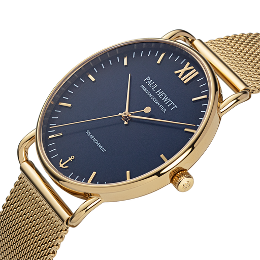 Paul Hewitt Sailor 39 mm Uhr Gold Blau Letzte 2 Tage