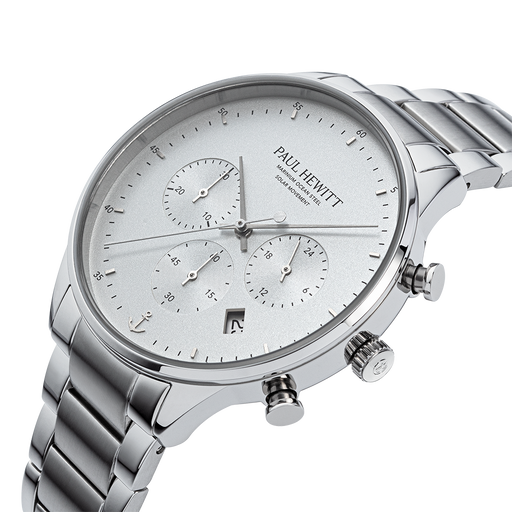 Paul Hewitt Chrono Uhr Silber Weiß Nur für heute