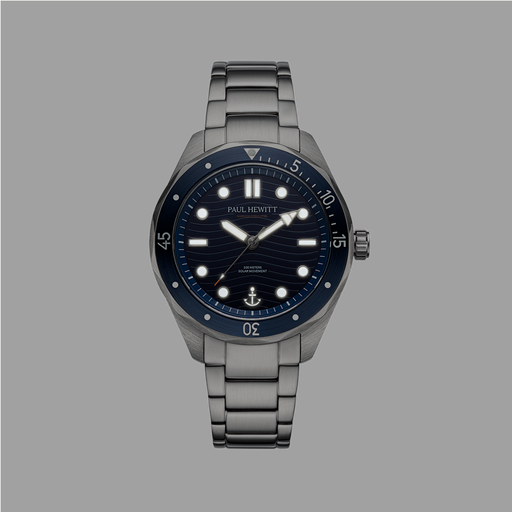Paul Hewitt Ocean Diver Uhr Silber Blau Nur noch ein Tag übrig
