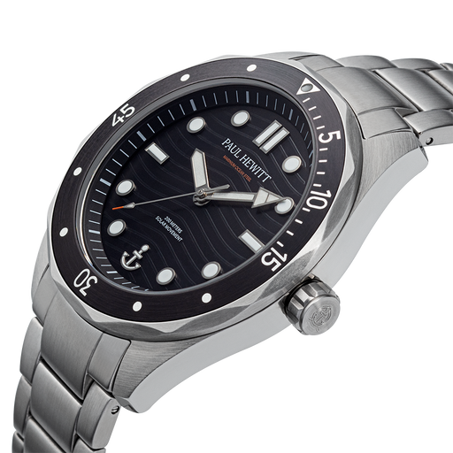 Paul Hewitt Ocean Diver Uhr Silber Schwarz 50% Rabatt mit kostenlosem Versand