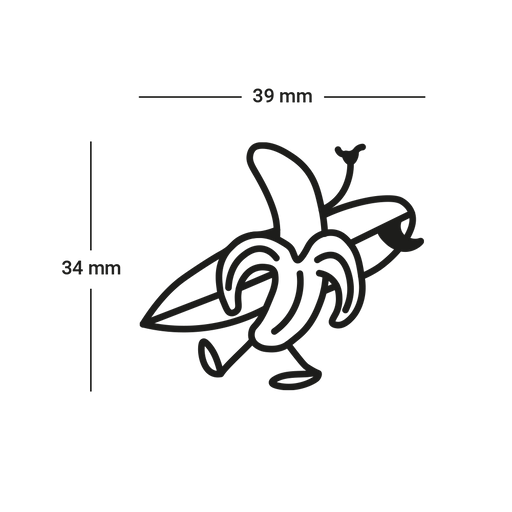 Paul Hewitt Men's Surfing Banana Tattoo Clearance-Verkauf