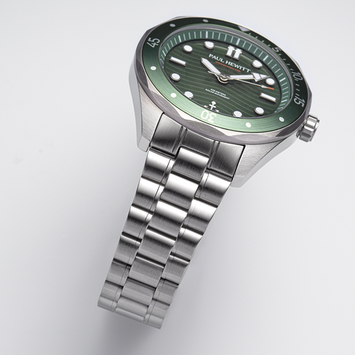 Paul Hewitt Ocean Diver Multilink Uhr Silber Grün Fabrikladen