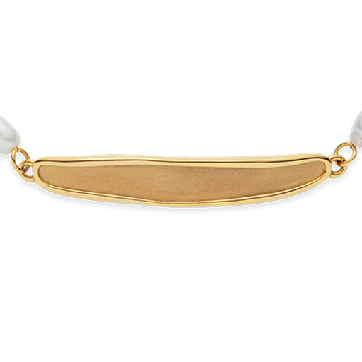Paul Hewitt Engravable Plate Pearl Armkette Gold 50% Rabatt für begrenzte Zeit