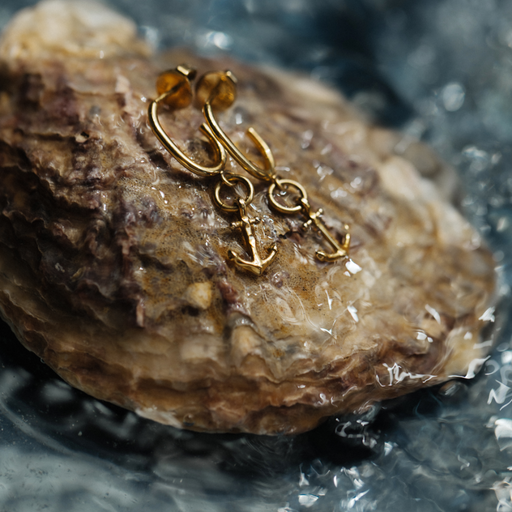 Paul Hewitt The Anchor II Hoops Ohrring Gold Großer Ausverkauf