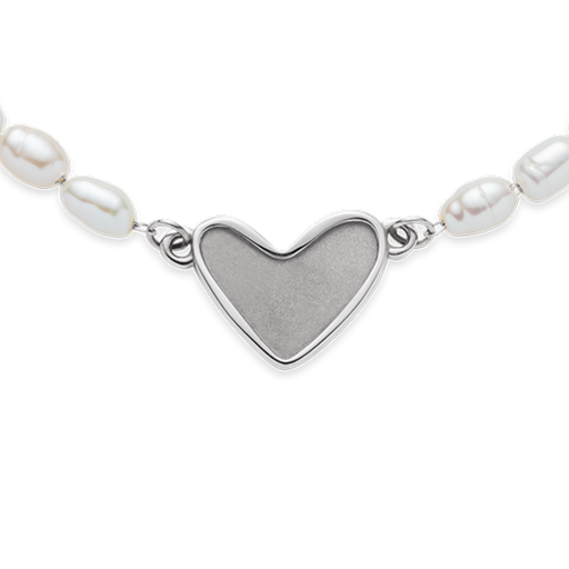 Paul Hewitt Engravable Heart Pearl Armkette Silber Lagerräumung