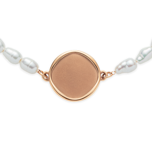 Paul Hewitt Engravable Coin Pearl Armkette Roségold Neueste Mode