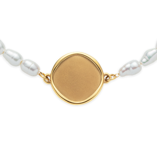 Paul Hewitt Engravable Coin Pearl Armkette Gold Online Outlet