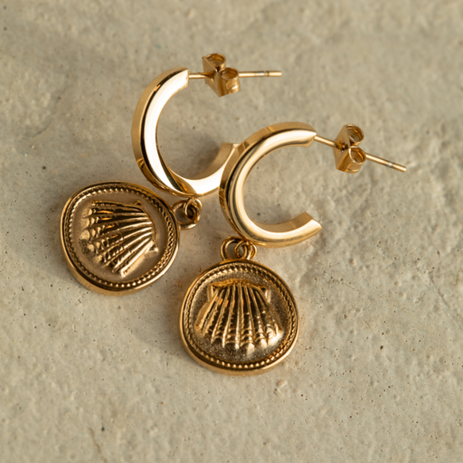 Paul Hewitt Scallop Coin Ohrring Gold Bestseller