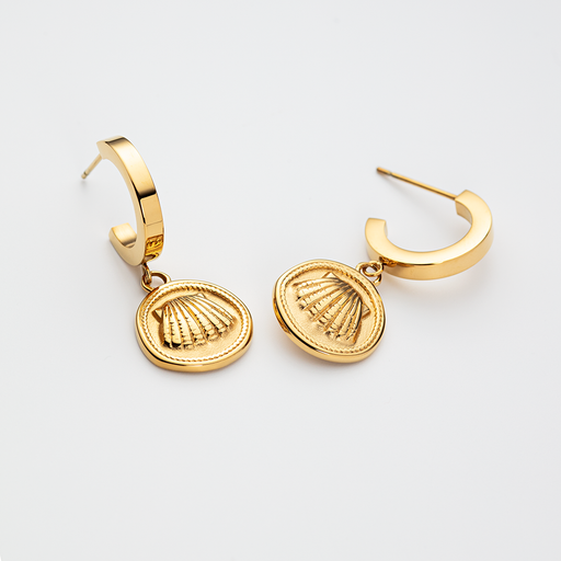Paul Hewitt Scallop Coin Ohrring Gold Bestseller