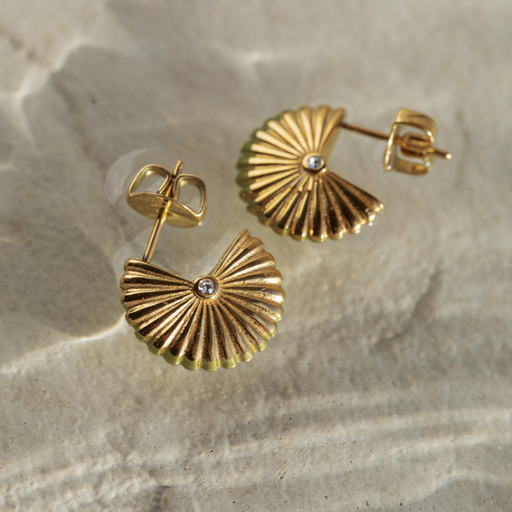 Paul Hewitt Scallop Ohrstecker Gold Räumungsverkauf