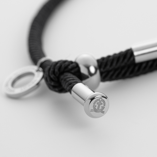 Paul Hewitt Vitamin Sea Armband Silber Schwarz Günstiger Verkauf