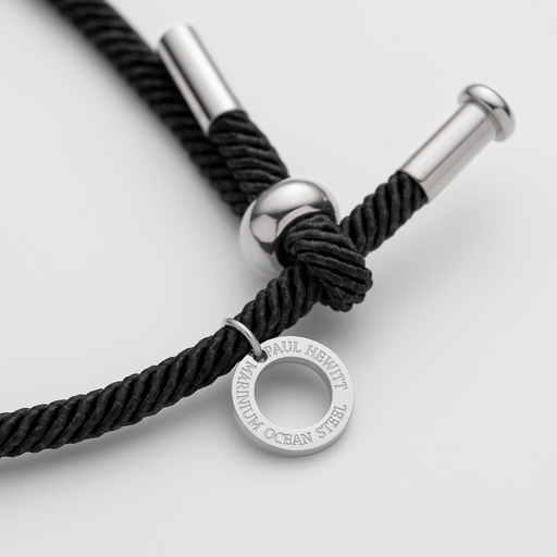 Paul Hewitt Vitamin Sea Armband Silber Schwarz Günstiger Verkauf