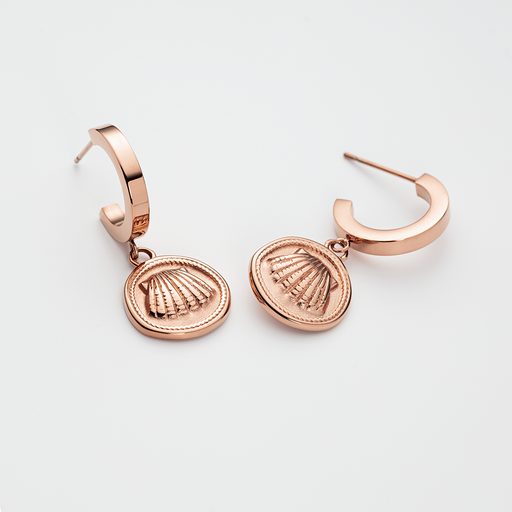 Paul Hewitt Scallop Coin Ohrring Roségold Blitzverkäufe