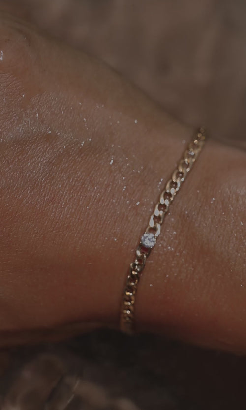 Paul Valentine Brilliant Curb Bracelet Tiefpreis
