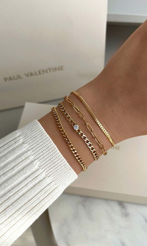 Paul Valentine Brilliant Curb Bracelet Tiefpreis